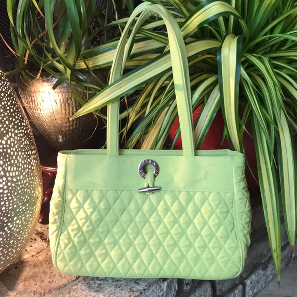 Vera Bradley Handbags - Vera Bradley solid lime green purse handbag